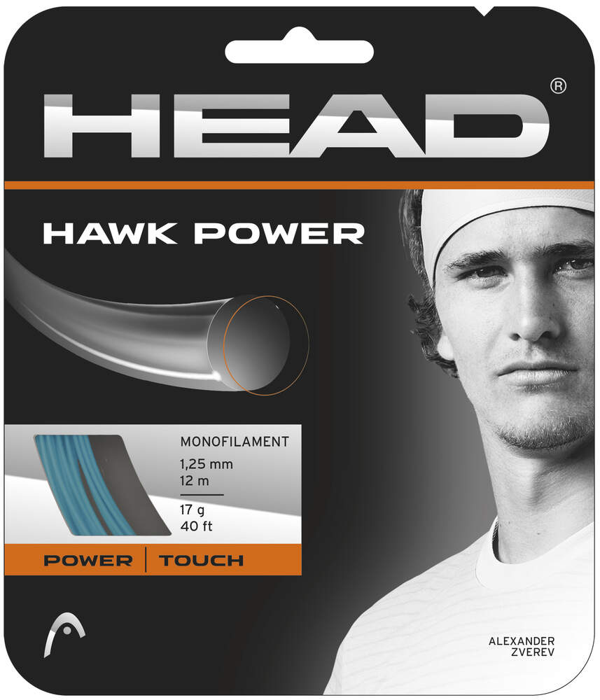 HEAD Hawk Power 17g/1.25mm Tennis String 12m Set Petrol