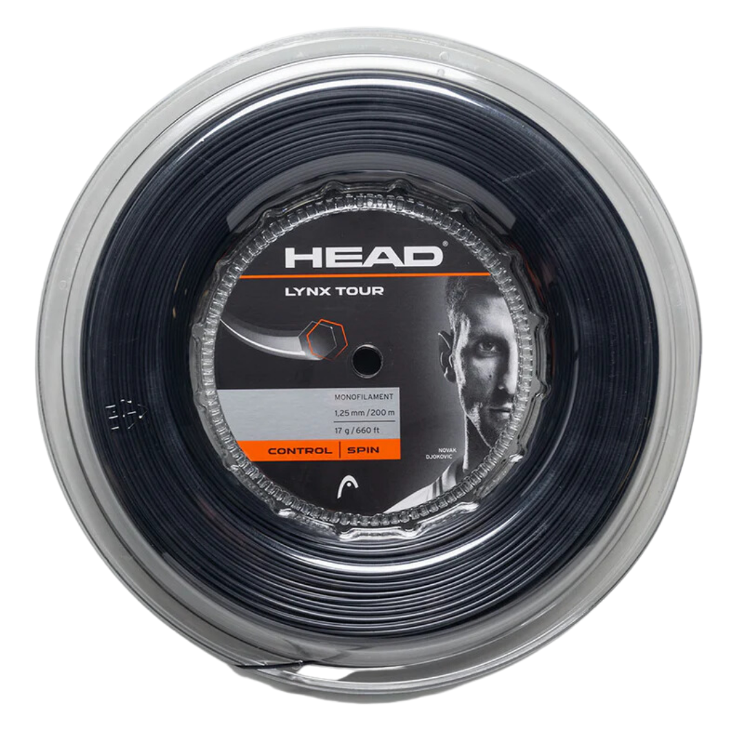 HEAD Lynx Tour 17g/1.25mm Tennis String 200m Reel Black