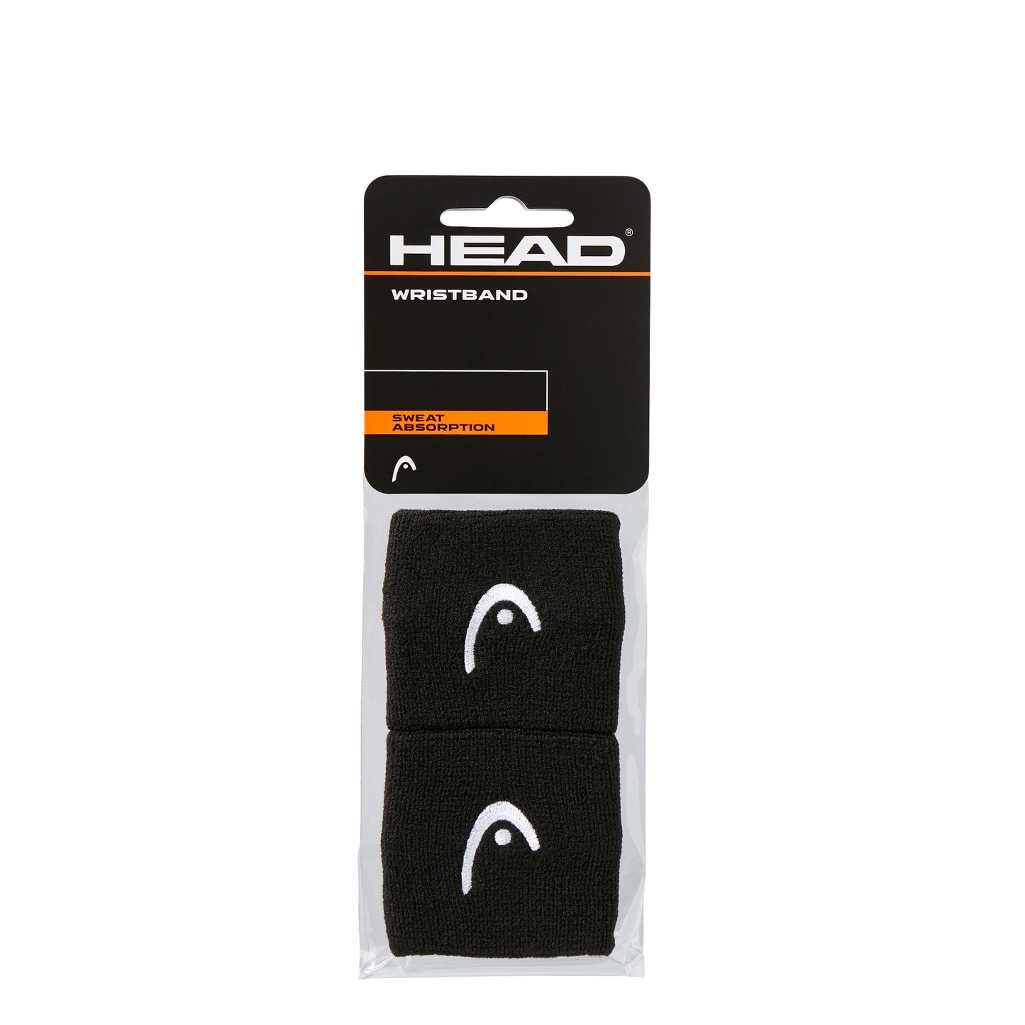 20-HEAD Wristband 2.5" Black 2 Pack