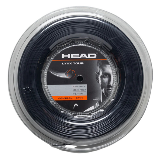 HEAD Lynx Tour 17g/1.25mm Tennis String 200m Reel Black