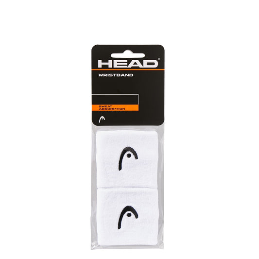 20-HEAD Wristband 2.5" White 2 Pack