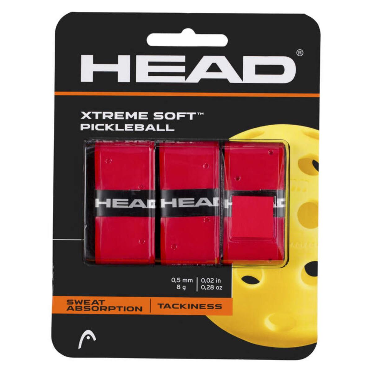 HEAD Xtreme Soft Pickleball Overgrip Pk3 Red