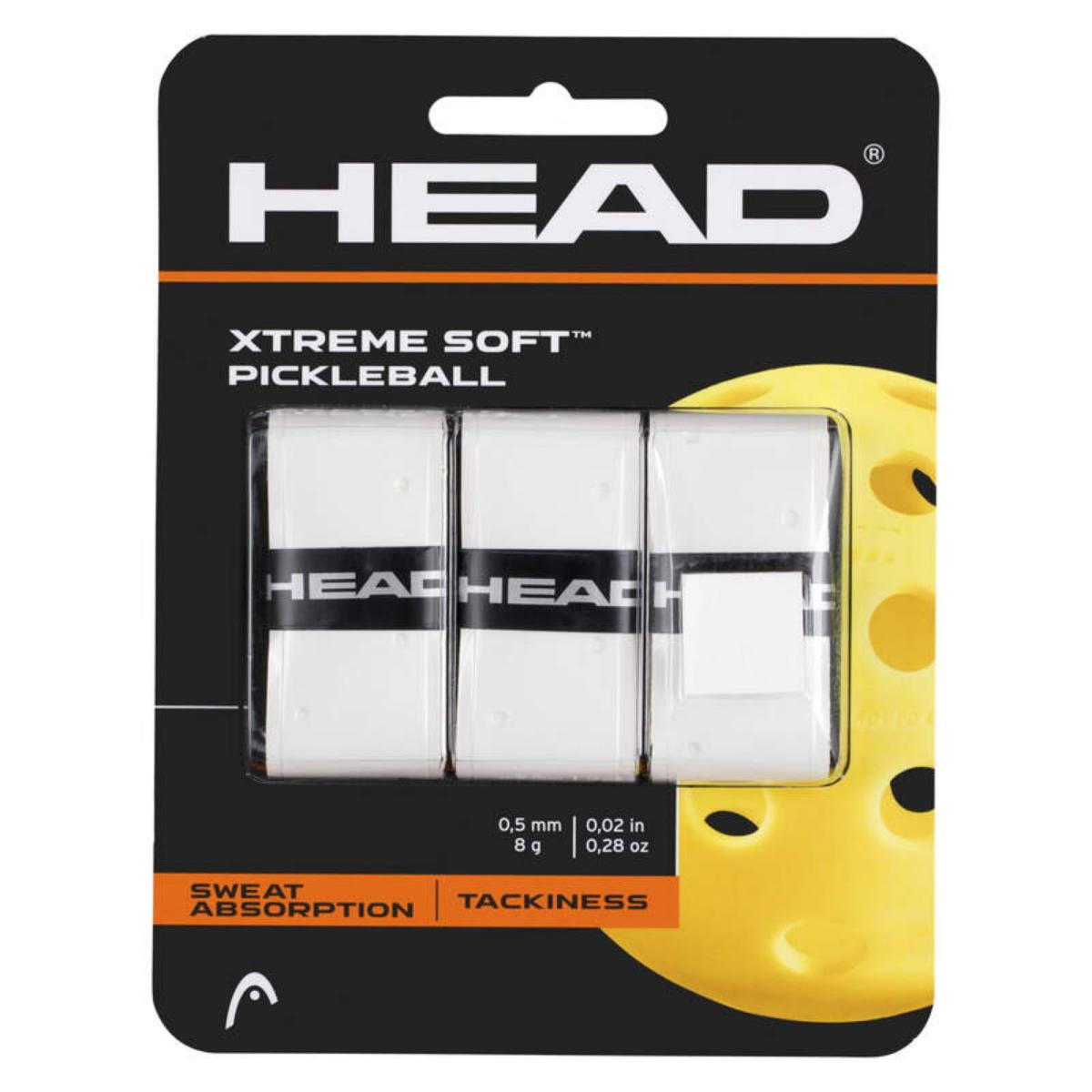 HEAD Xtreme Soft Pickleball Overgrip Pk3 White