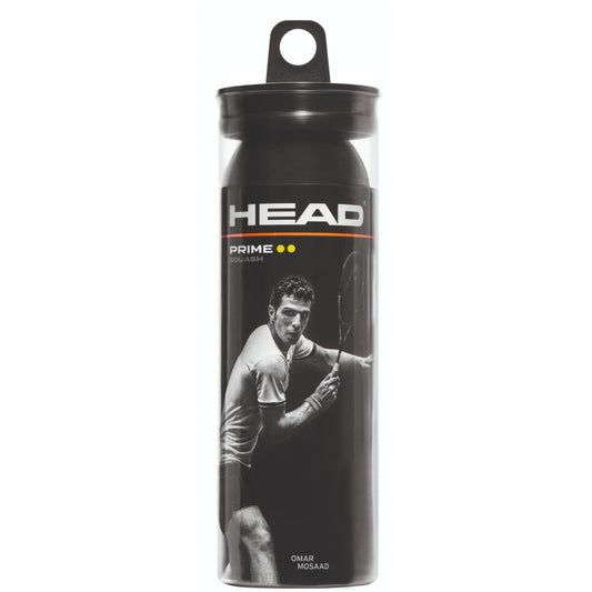 HEAD Double Yellow Dot Squash Ball 3-Ball Pk