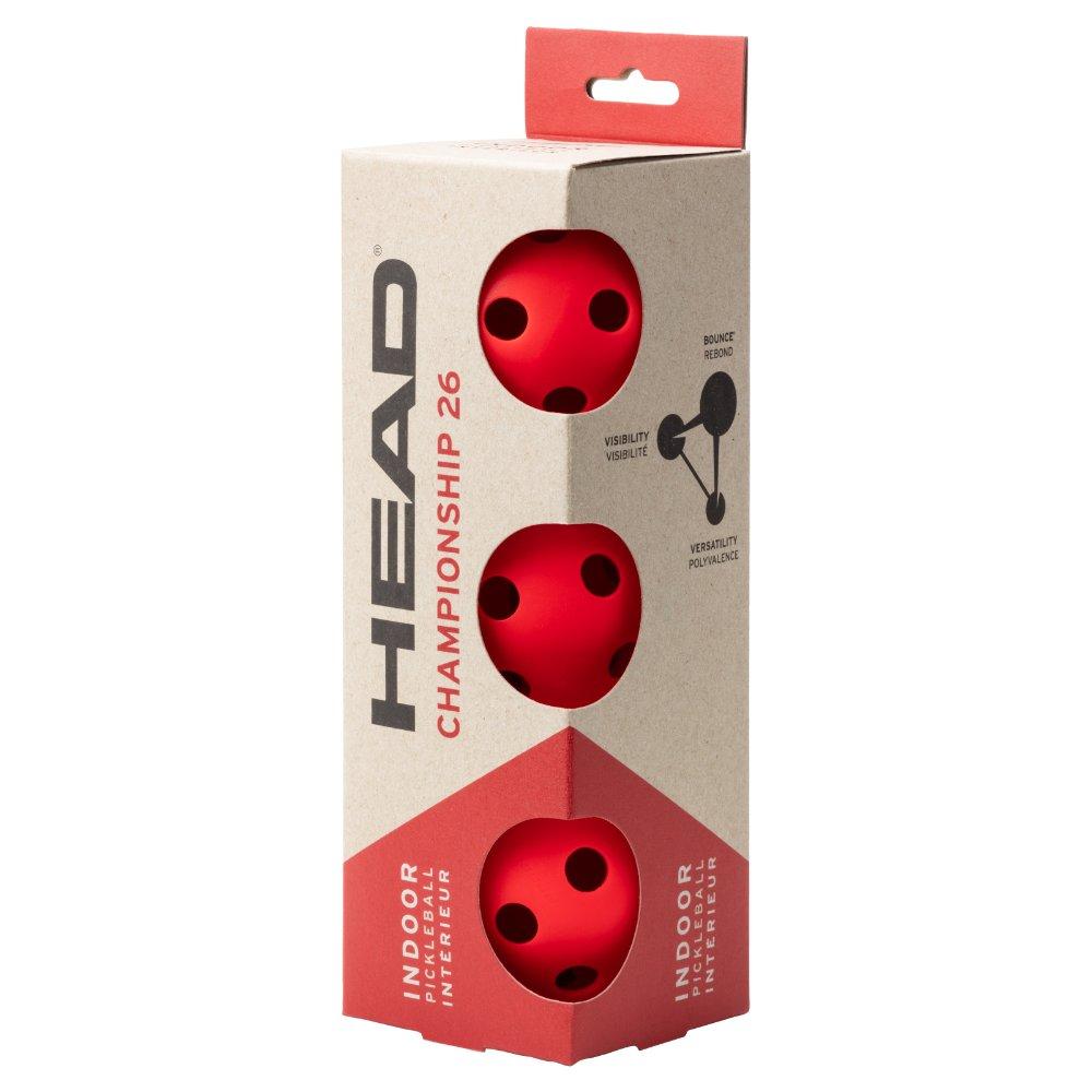 HEAD Championship 26 Indoor Pickleballs 3pk
