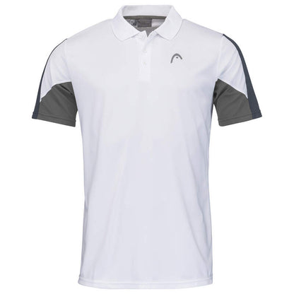 HEAD CLUB 22 Tech Polo Shirt White/Navy