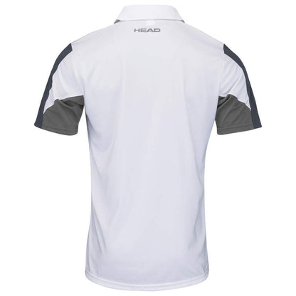 HEAD CLUB 22 Tech Polo Shirt White/Navy